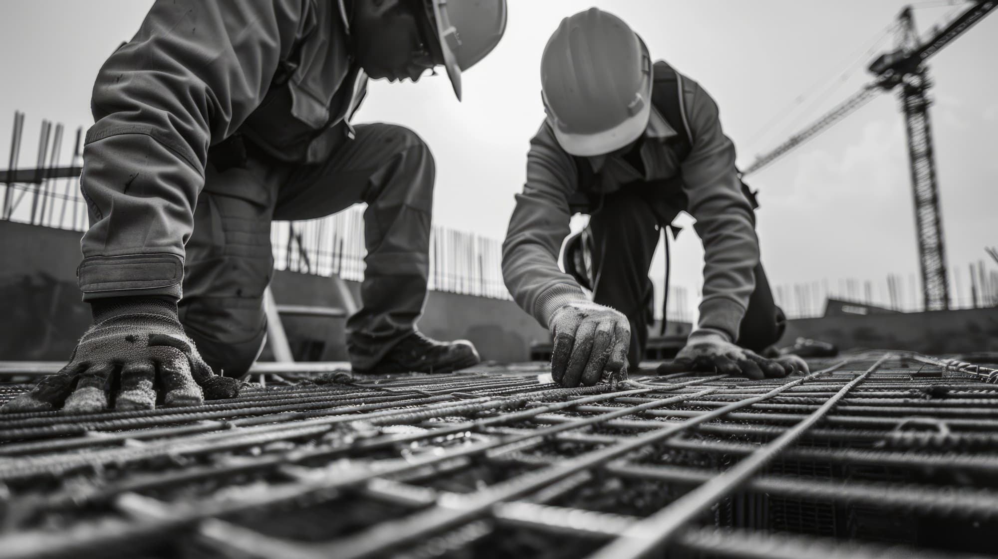 Trabalhadores em obras
